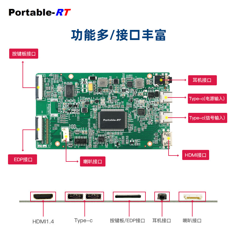 液晶屏便携显示器笔记本屏幕拓展屏驱动板di改装一线通副屏
