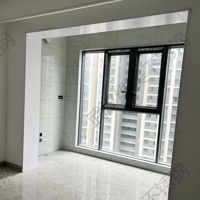 武汉门窗哑光黑色磨砂极窄边框垭口电梯门线壁龛定制