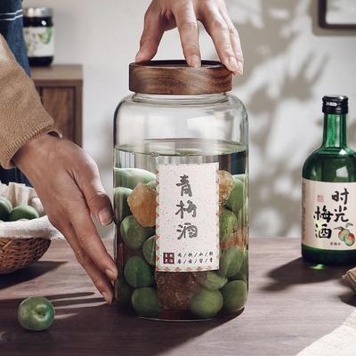 青梅泡酒玻璃瓶家用高档专用密封泡酒罐空瓶带盖酿酒瓶装果酒坛子
