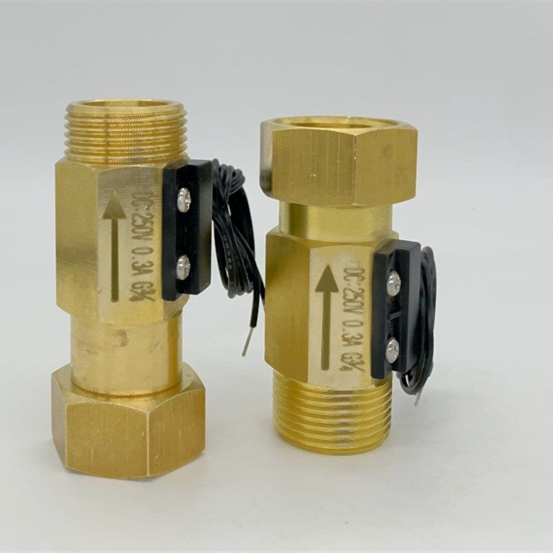 黄铜分DN2活接式磁复位关量干触点水流关