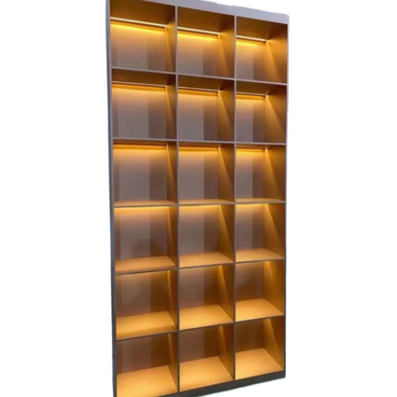 锈钢弧形层板金属展示柜电视背景嵌入式壁龛装饰钢板置物柜定制