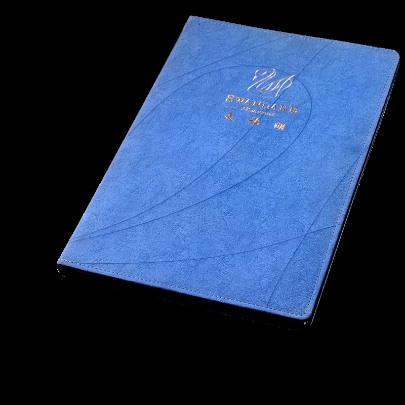 定制高级活页精装食谱制作餐牌皮面铜钉饭店菜单本印刷设计