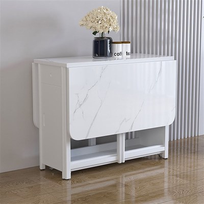 实木折叠餐桌小户型可伸缩多功能桌子家用隐形饭桌钢化玻璃折叠桌