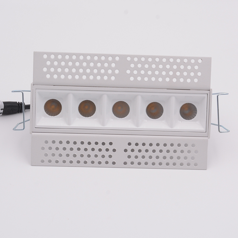 LED格栅灯线条灯无主灯暗装多眼嵌入式客厅定制开孔长条五头射灯