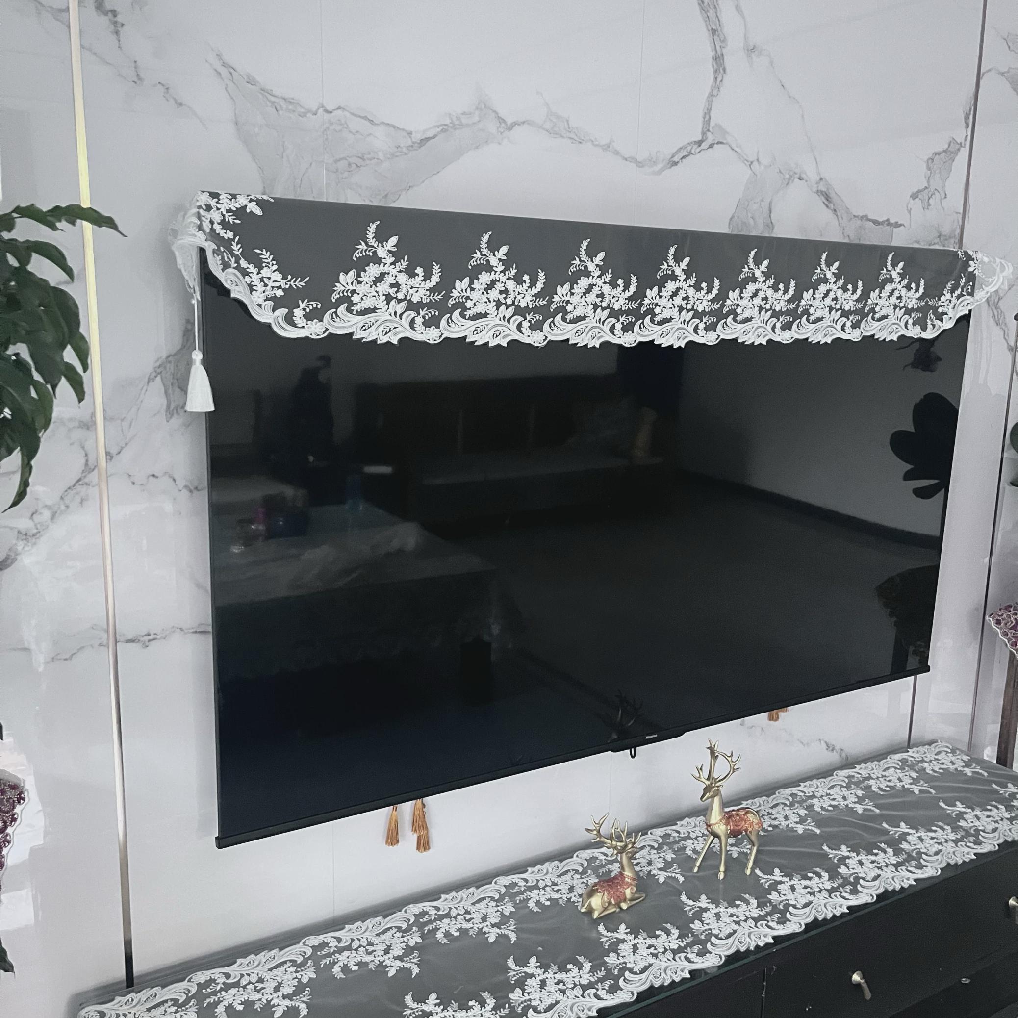 蕾丝电视柜盖布欧式高档防尘罩套桌旗茶几餐桌台布长方形床头柜巾