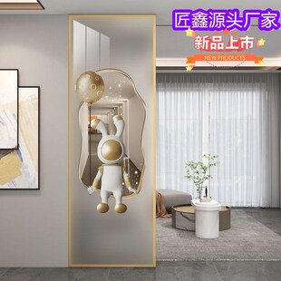 入户玻璃屏风餐饮店复F古隔断墙客厅玄关卫生间遮 轻奢奶油风新款