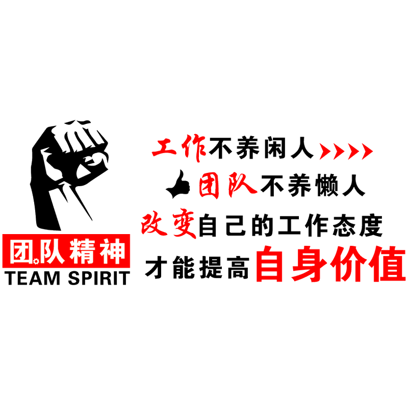 公司企业文化办公室墙面装饰品激励志墙标语设计布置团队d立体