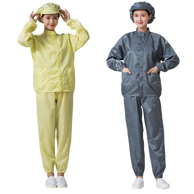 防静电立领分体服无尘工作服短款静电衣防尘服洁净服蓝色白色男女