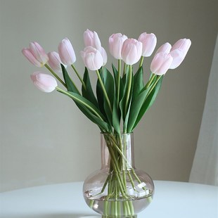 高品质保湿 郁金香仿真束高档假餐桌摆客厅插艺