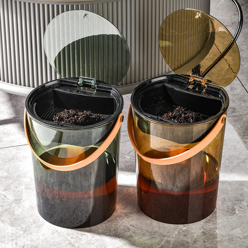 茶水桶茶渣分离过排水桶功夫茶具家用废水桶茶道茶台垃圾筒