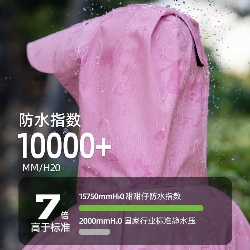 儿童雨衣小学生女孩全身防水新款带书包位男童中大童上学雨披