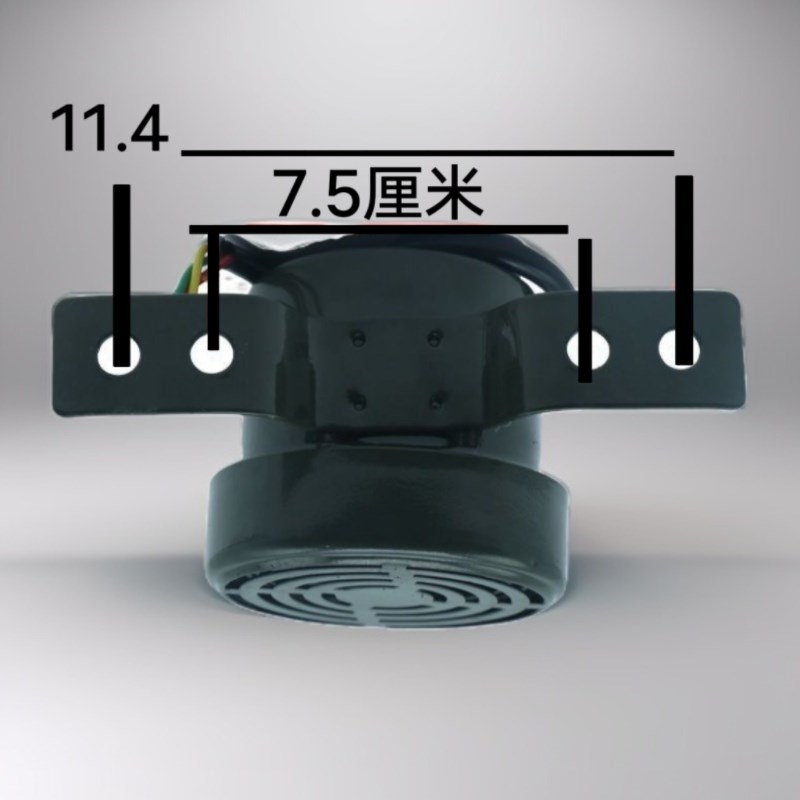 货车倒车喇叭铁壳防水真人语音大音量新款军绿色12V24V三合一语音