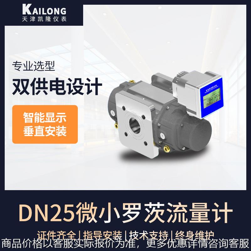气体腰轮微型小罗茨温度压力天然气双供电铝合金LLQ流量计仪器