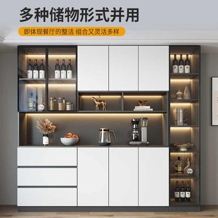 实木客厅餐边柜靠墙酒柜展示柜家用轻奢现代简约玻璃小型酒柜