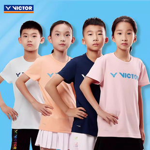 VICTOR威克多胜利羽毛球服套装儿童青少年运动速干短裤短袖T恤