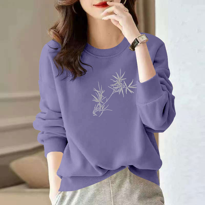 春秋款纯棉长袖卫衣女装上衣