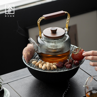煮茶器家用玻璃煮茶壶全套室内煮茶炉电陶炉套 围炉煮茶2024k新款