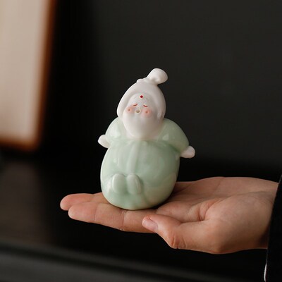 复古唐女茶搁架文房用品创意仕女爱香插香薰炉陶瓷室内茶宠