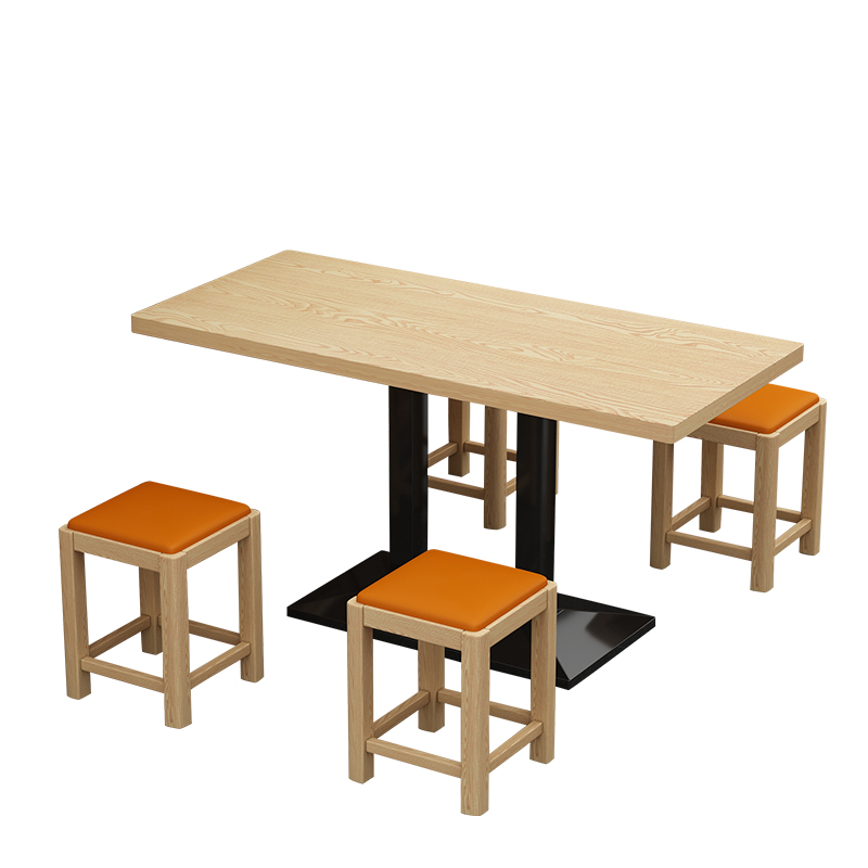 餐饮麻辣烫汉堡店小吃炸鸡奶茶甜品店咖啡厅饭店面馆实木桌椅组