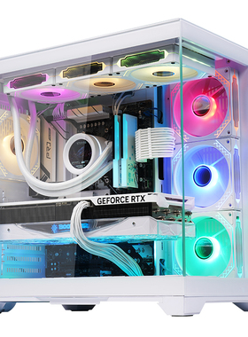 玩嘉孤勇者LU白色全景海景房箱钢化玻璃侧板免螺丝水冷