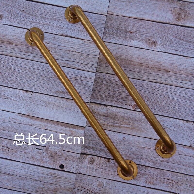工业风金色水管门把手复古铁艺水管拉手门把手木门橱柜门把手明装