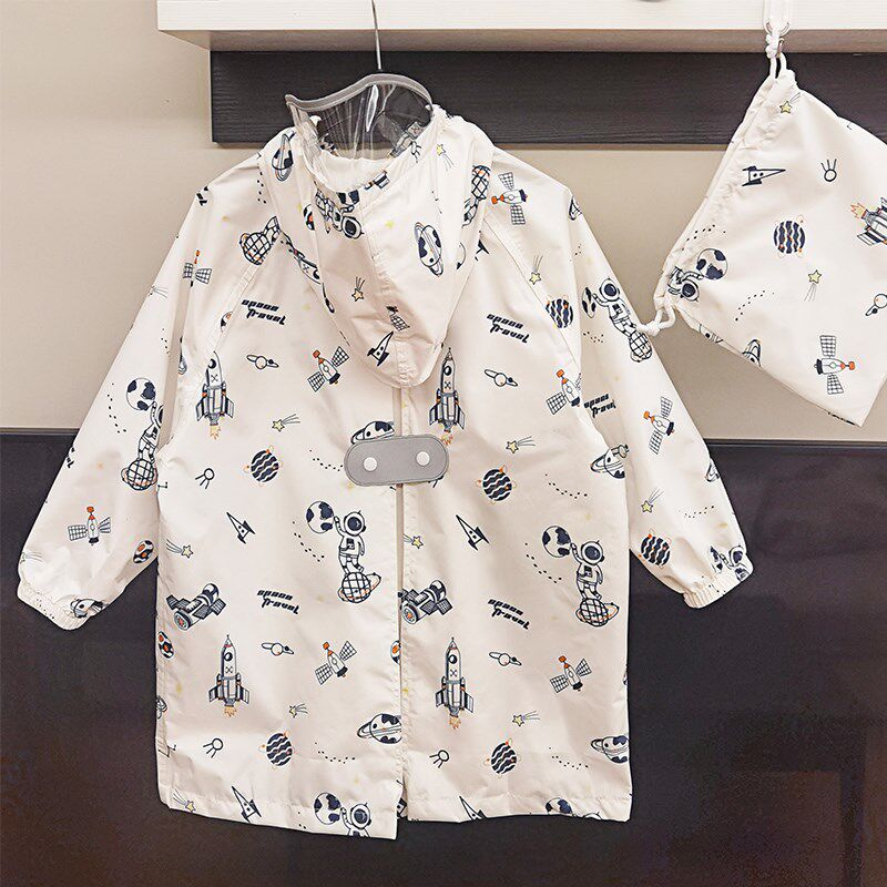 儿童雨衣男童女童小学生新款小孩宝宝幼儿园上学带书包位雨披