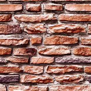 复古文化石墙纸D立体仿石头纹烧烤背景墙防水深色黑色壁纸