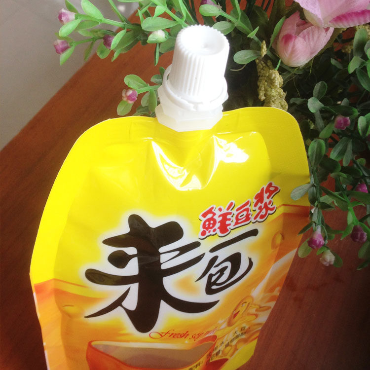 一次性新式来一包豆浆吸嘴自立袋便携液体袋自立吸嘴豆浆包装袋