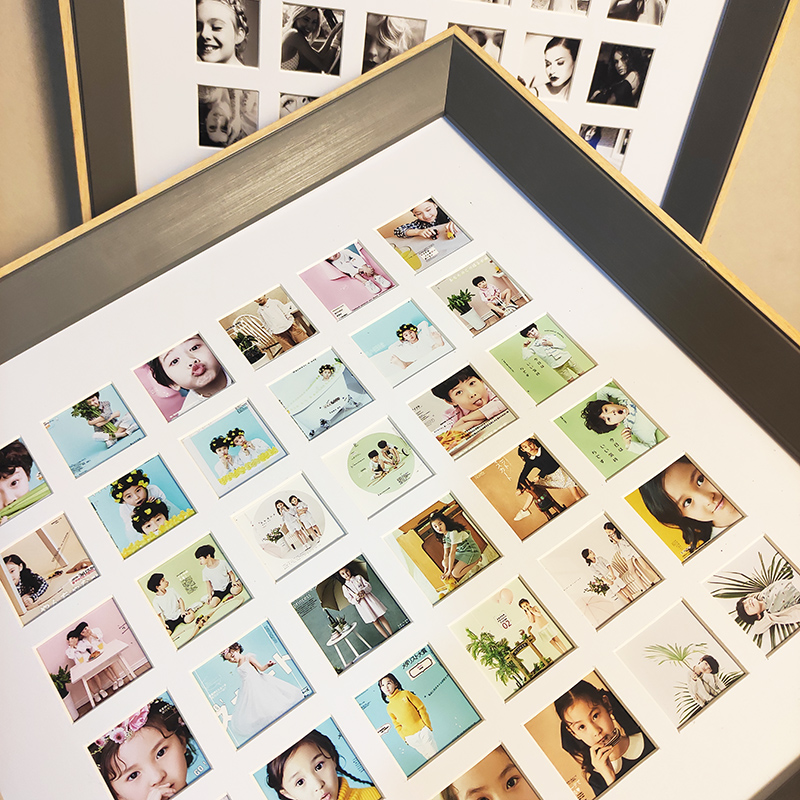 9 48宫格相框diy100格情侣相框挂墙36宫格多宫格照片打印美甲展示