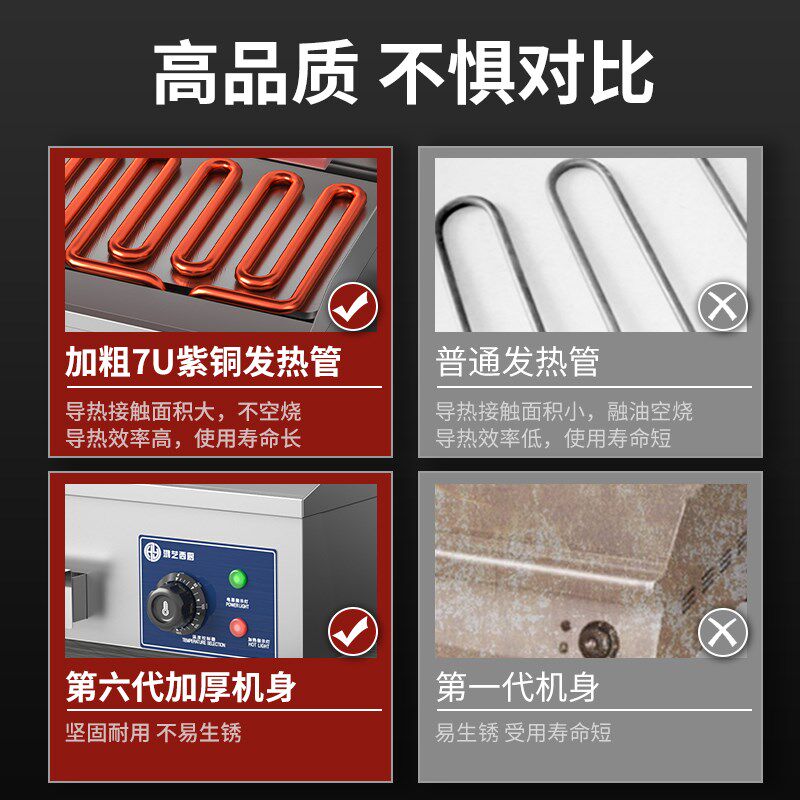 电扒炉商用手抓饼铁板烧设备芝士玉米粒摆摊机器铜锣烧面炒饭煎炉