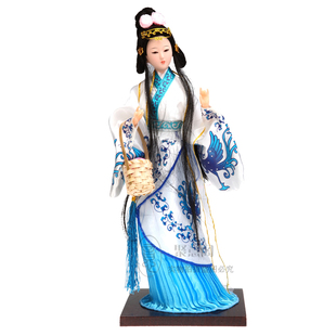 北京唐人坊绢人 人偶传统手工艺 商务礼品 家居四大美女西施