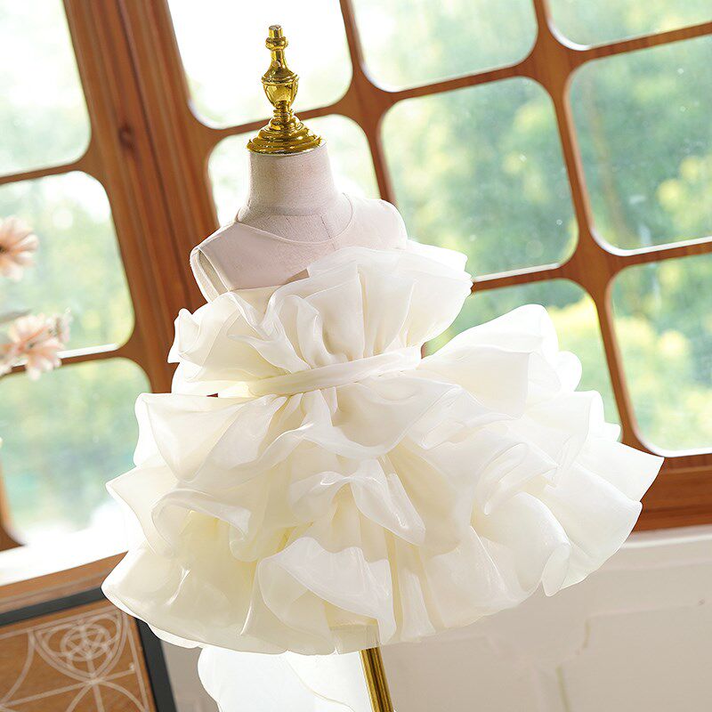 女童绝美小礼服花童婚礼小女孩周岁生日主持人钢琴演奏演出公主裙