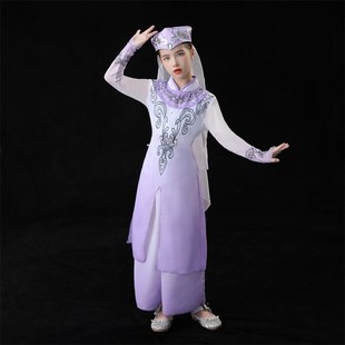 幼儿园女童回族民族演出服儿童少数民族表演服装回族舞台表演服装