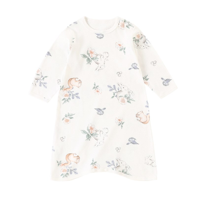 宝宝睡裙春秋季婴儿连体睡衣服纯棉家居服秋装防着凉防踢一岁睡袍