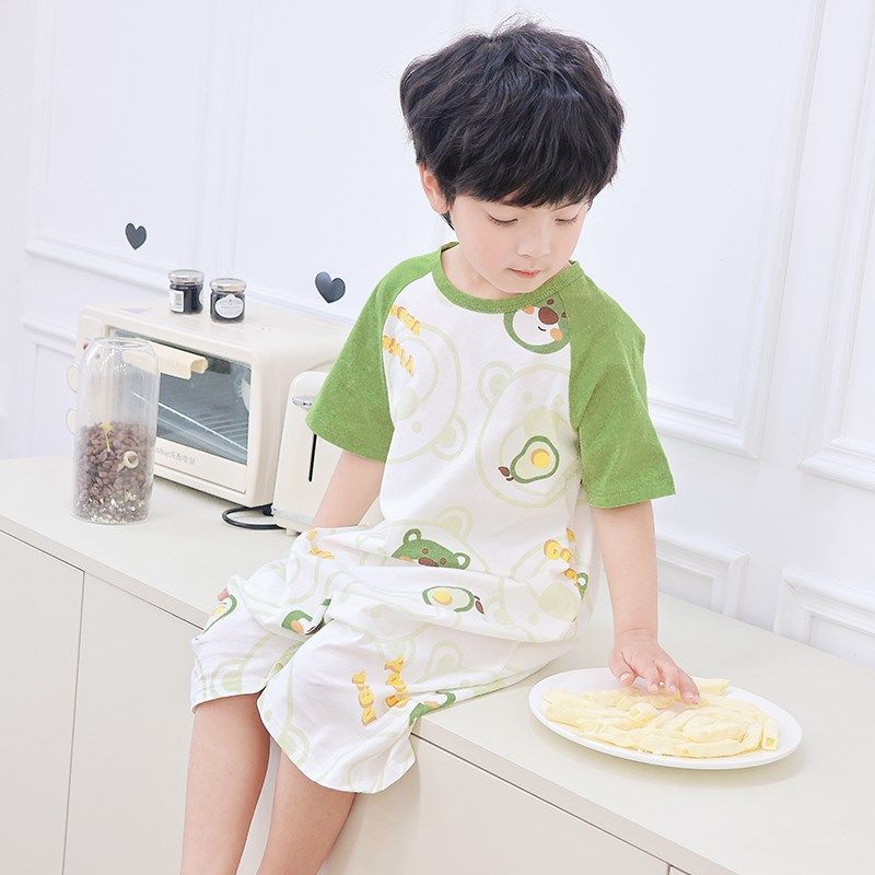 夏季儿童睡衣短袖连体睡袋男童女宝宝薄款纯棉家居服小孩防踢睡袍,童装/婴儿装/亲子装,家居裙/睡裙,淘宝优惠券,粉丝福利购,淘宝优惠卷