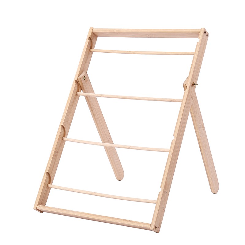 楠竹实木丝带架毛线收纳架丝带卷轴架家用DIY手工彩带架展示架