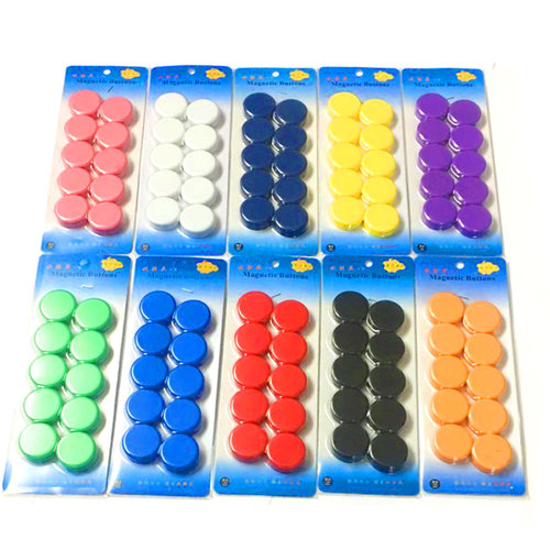 黑板吸铁石白板贴彩色磁粒磁贴办公磁铁强磁性扣磁钉30mm冰箱贴