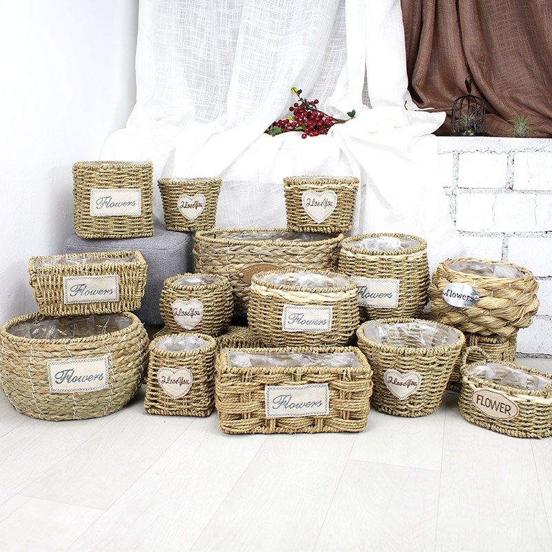 草编花盆藤编柳编插花花篮礼篮多肉花盆手工编织花篮表演花盆手提,鲜花速递/花卉仿真/绿植园艺,花篮,淘宝优惠券,粉丝福利购,淘宝优惠卷