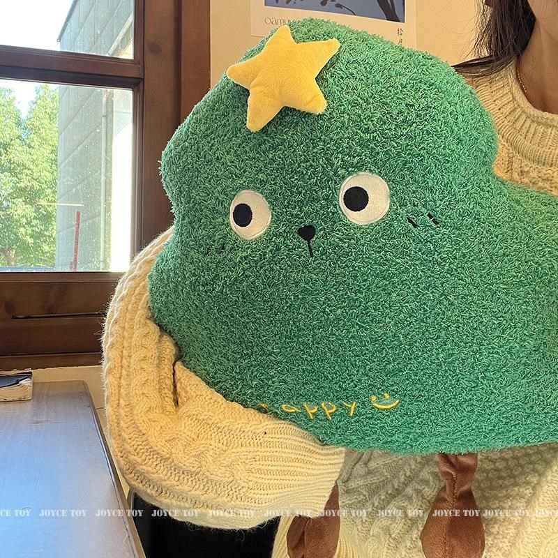 圣诞树抱枕新品姜饼人公仔平安果玩偶毛绒玩具圣诞节礼物氛围装扮