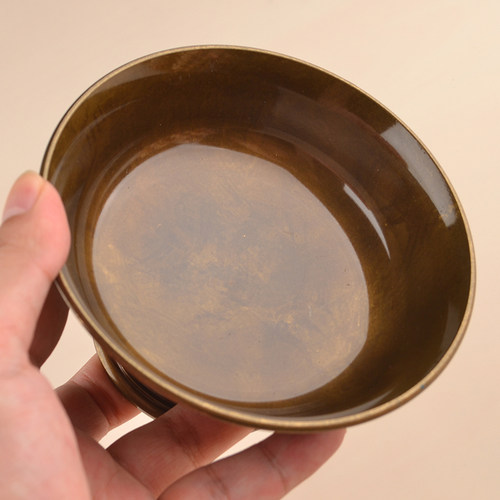 藏式纯铜护法杯大小号西藏密宗藏传用品供杯黄铜光面供奉酒水杯