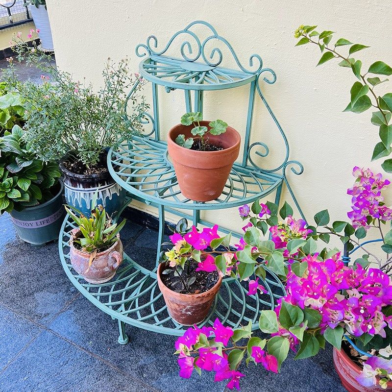 美式乡村复古铁艺三层半圆花架 阳台花园室内户外庭院花盆架,鲜花速递/花卉仿真/绿植园艺,花架,淘宝优惠券,粉丝福利购,淘宝优惠卷