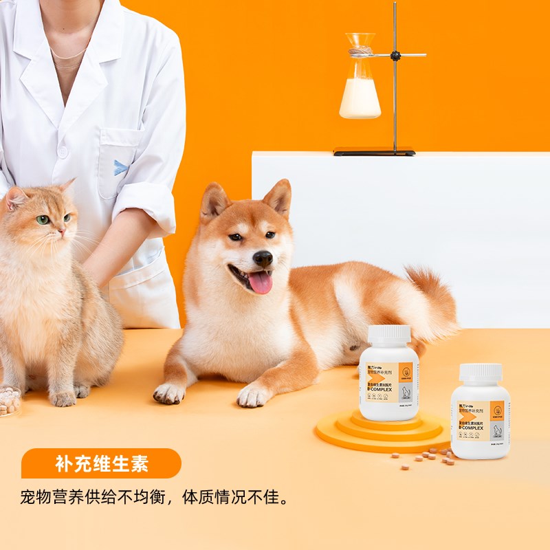 红狗维力犬用复合维生素b族片狗狗专用补钙片微量元素食欲补营养