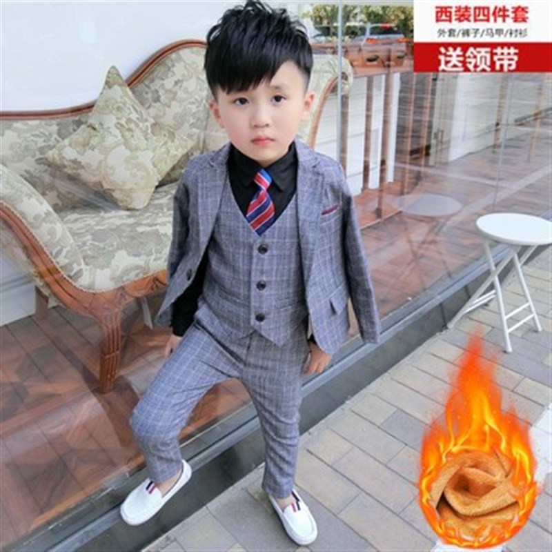 儿童2024春秋款西装3岁中小宝宝花童礼服童表演小西服5男孩钢琴服