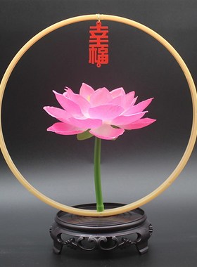 新中式禅意莲花家居装饰工艺品客厅玄关电视柜办公桌面小摆件摆设