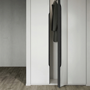 隐形衣柜门拉手轻奢柜门拉手封边简约橱柜拇指衣柜把手黑色加长款