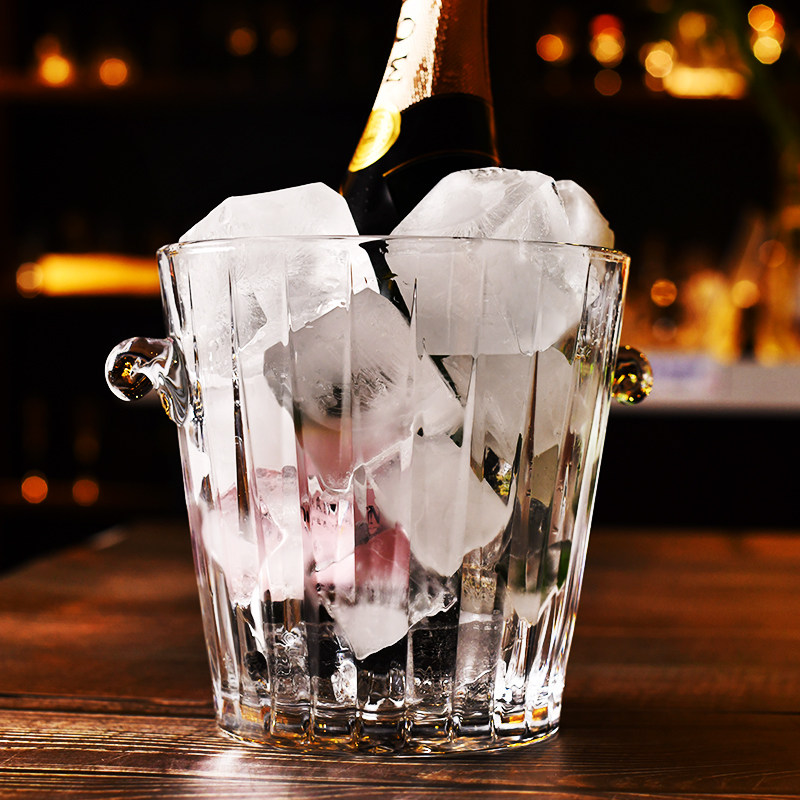 酒吧调酒 水晶冰桶刻冰桶调酒冰块桶香槟桶碎冰桶鸡尾酒桶