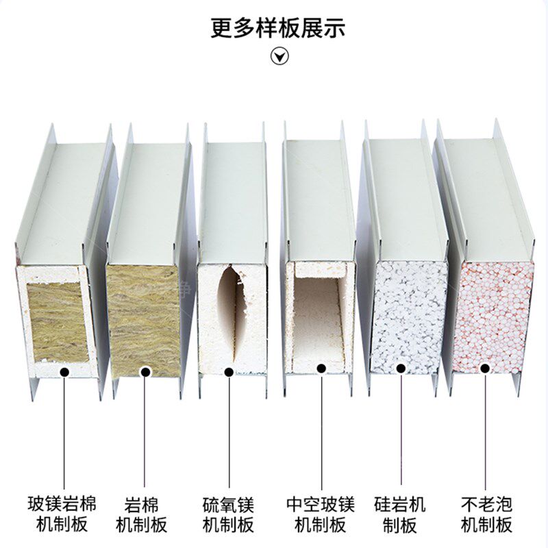 净化板岩棉板洁净车间轻质隔墙板厂房防火岩棉板玻镁板彩钢夹芯板