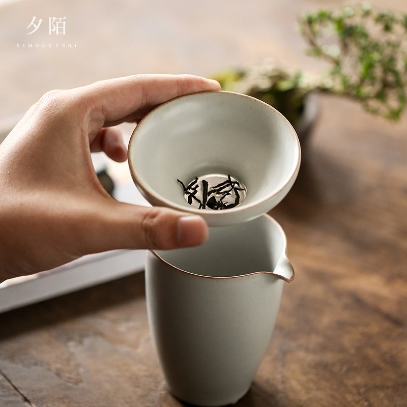 复古汝窑茶养片茶漏茶水分离器纺布茶叶器