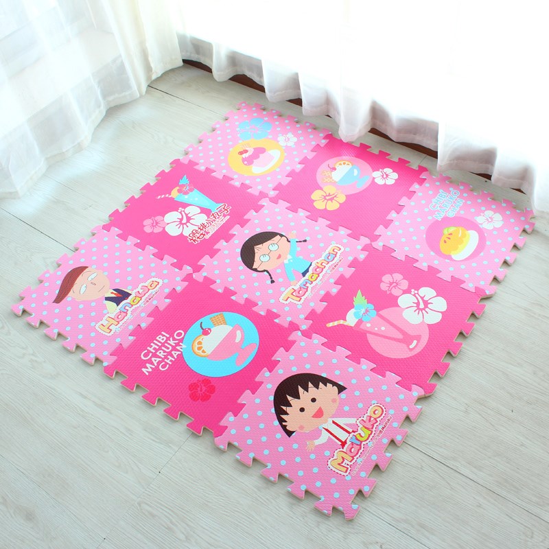 卡通樱桃小丸子儿童泡沫拼图地垫宝宝游戏爬行垫子环保无异味特惠