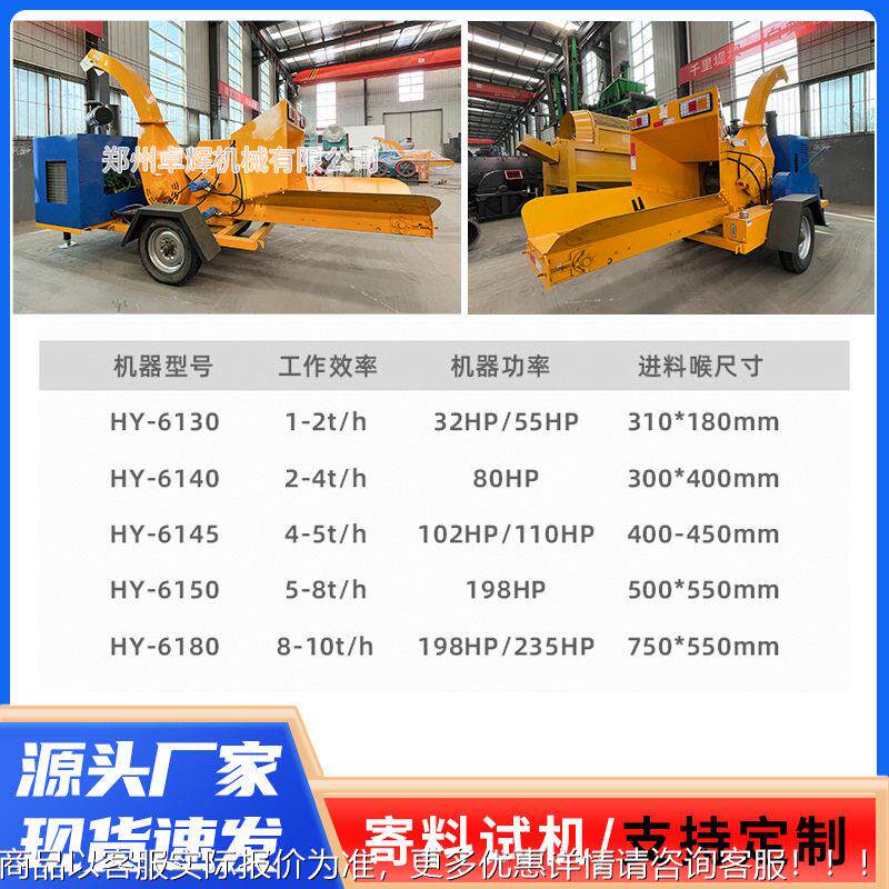 大型链板式木绿材粉碎粉机园林化木头树枝竹家189具边角料木屑碎图片